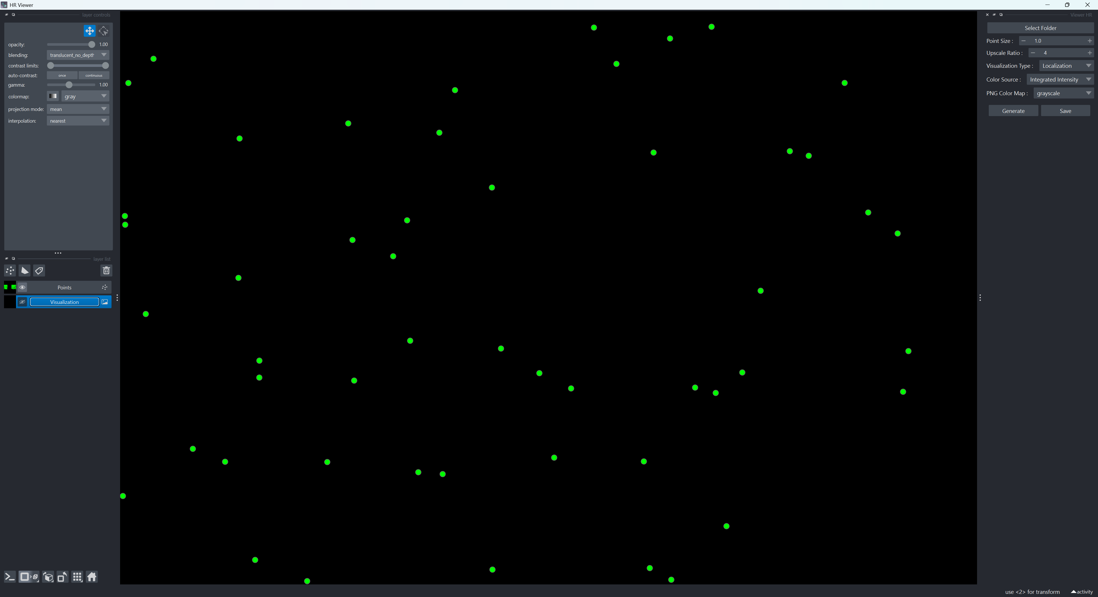 Overview of Napari with the Viewer HR widget