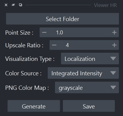 Napari Widget panel.